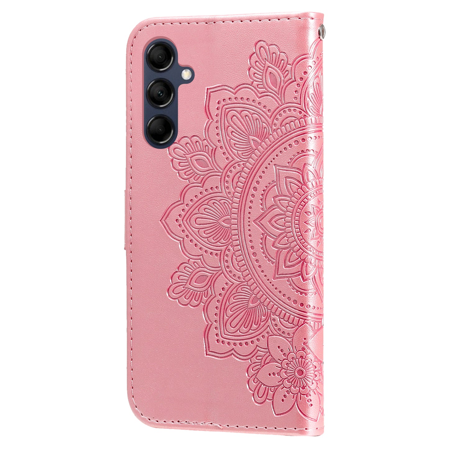 Phone Leather Case for Samsung Galaxy M14 5G Flower Imprinting Stand Wallet Shockproof Phone Cover