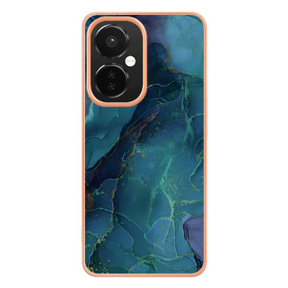 For OnePlus Nord CE 3 5G YB IMD Series-16 Style E  Electroplating IMD Marble Pattern TPU Cover 2.0mm Phone Case