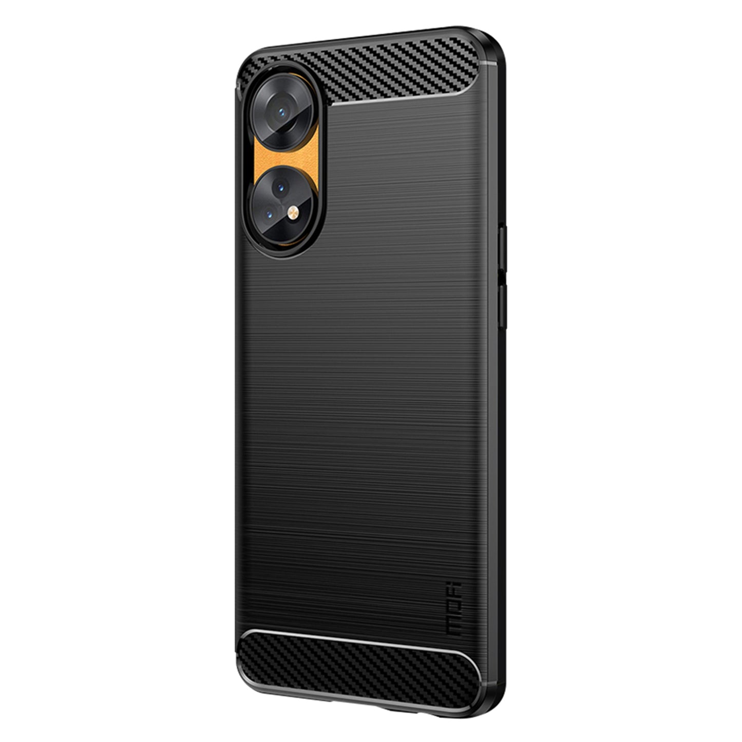 MOFI JK TPU Series-1 For Oppo Reno8 T 4G Carbon Fiber Back Cover Brushed TPU Phone Shell