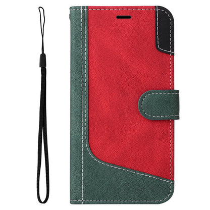 KT Leather Series-5 for Xiaomi Redmi Note 12 4G Drop-proof Stand Phone Case 3-Color Splicing PU Leather Wallet Cover