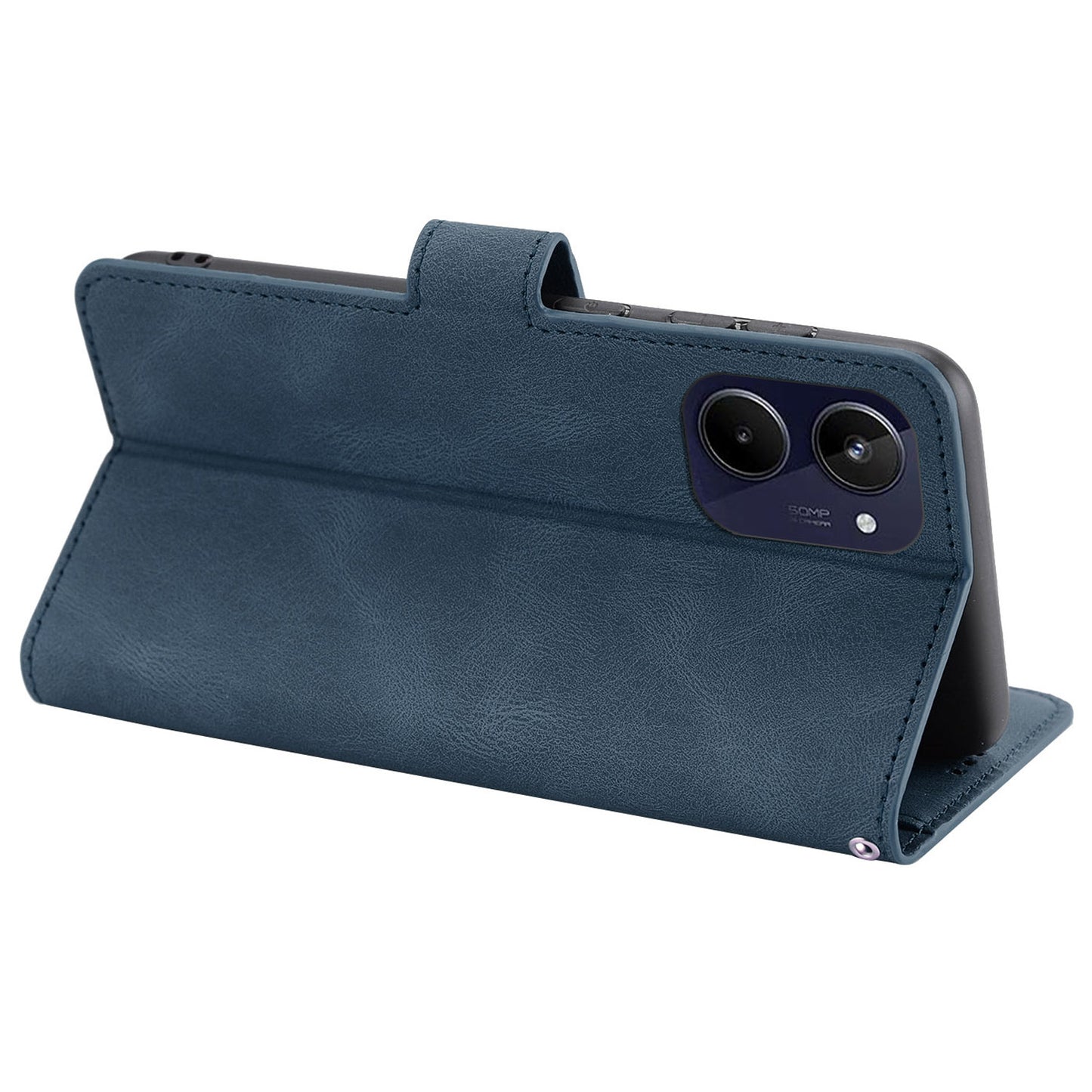 Stand Wallet Cover for Realme 10 4G Drop Resistant PU Leather Phone Case with Strap