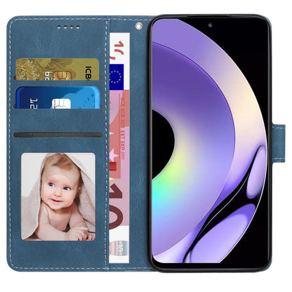 For Realme 10 Pro 5G Wallet Phone Case Anti-Drop Leather Phone Cover with Strap