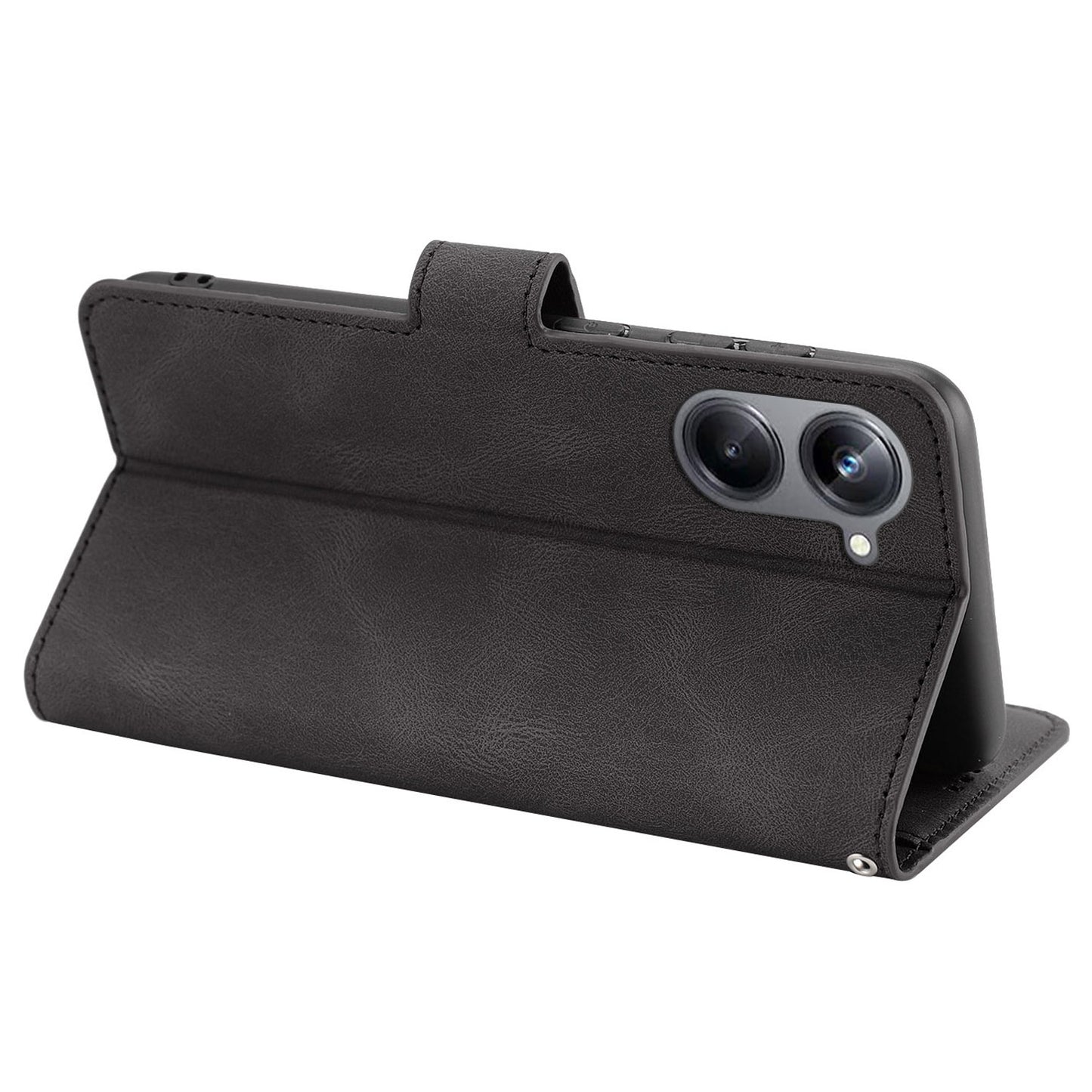 For Realme 10 Pro 5G Wallet Phone Case Anti-Drop Leather Phone Cover with Strap