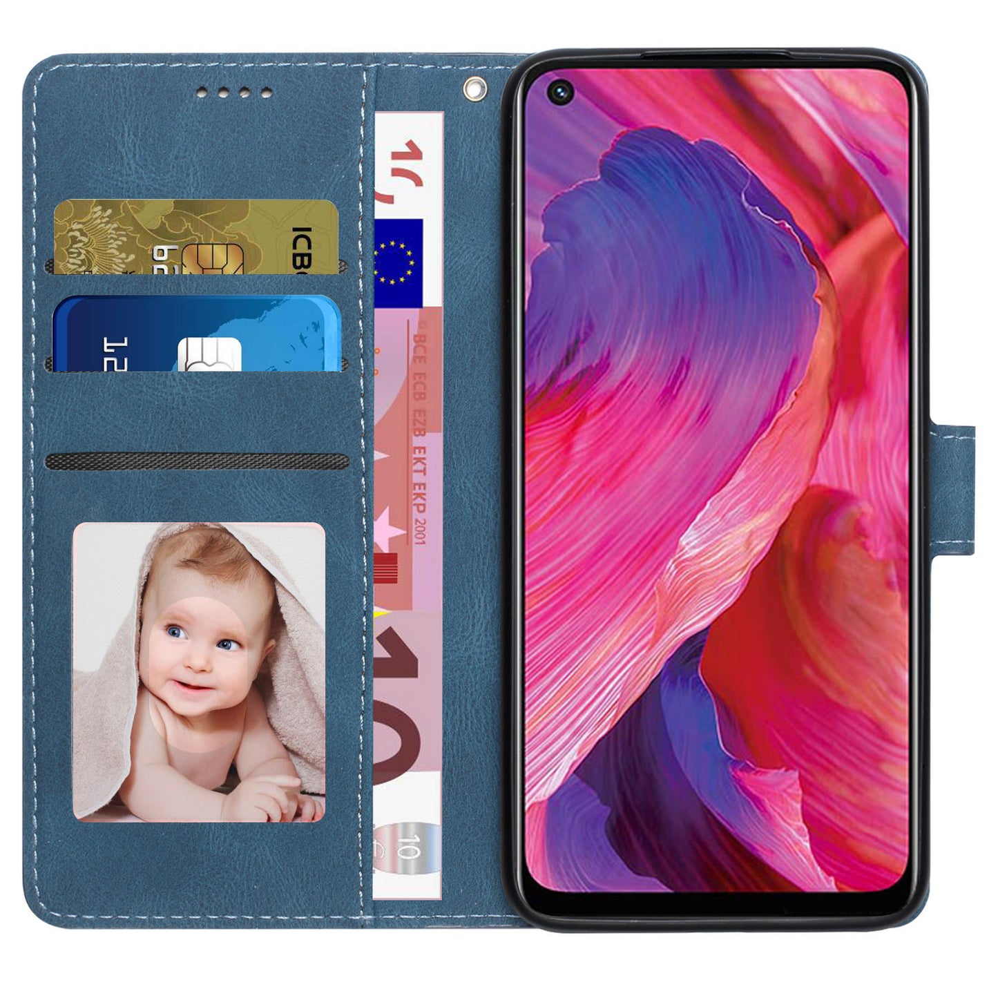 For Oppo A54 5G / A74 5G / A93 5G / OnePlus Nord N200 5G Phone Case Stand PU Leather Flip Wallet Cover