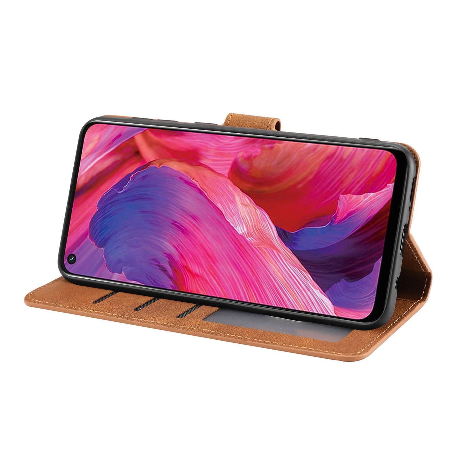 For Oppo A54 5G / A74 5G / A93 5G / OnePlus Nord N200 5G Phone Case Stand PU Leather Flip Wallet Cover