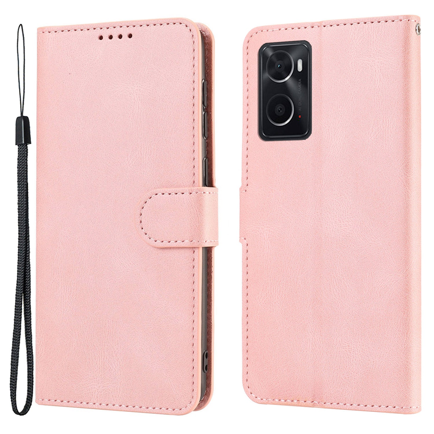 For Oppo A36 / A76 / A96 4G / Realme 9i 4G Leather Phone Case Wallet Stand Flip Phone Cover