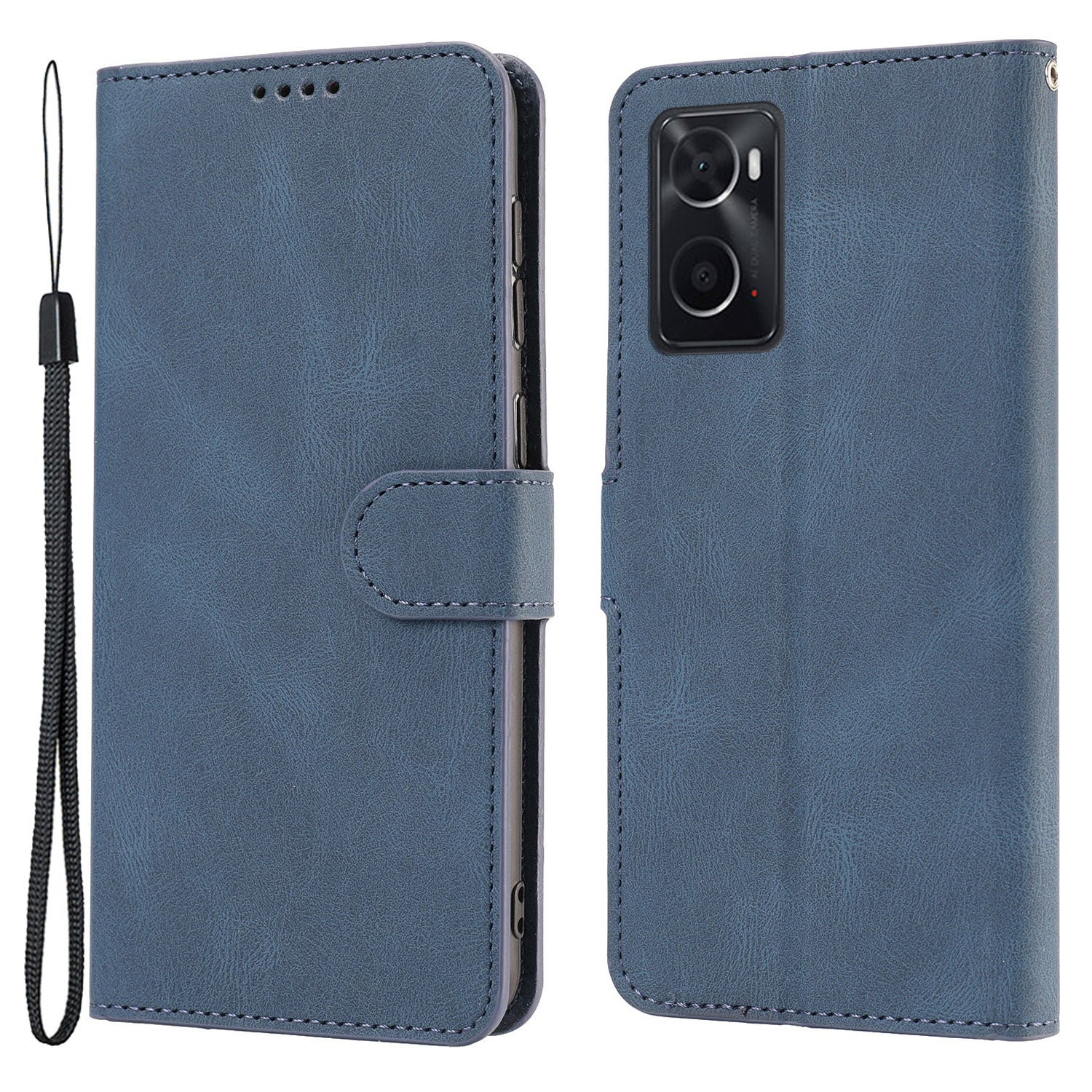For Oppo A36 / A76 / A96 4G / Realme 9i 4G Leather Phone Case Wallet Stand Flip Phone Cover