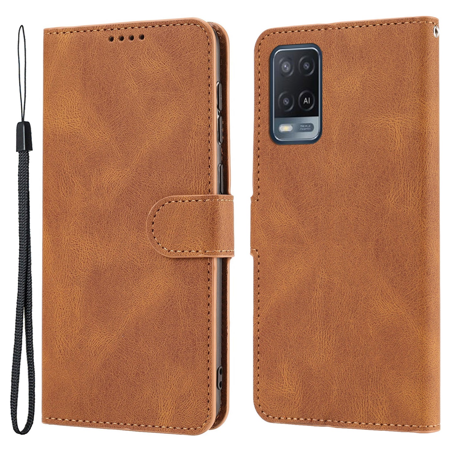 For Oppo A54 4G / A54s / A55 / A55 5G / A55s 5G / A16 / A16s / A53s 5G / A56 5G Phone Case PU Leather Wallet Stand Cover