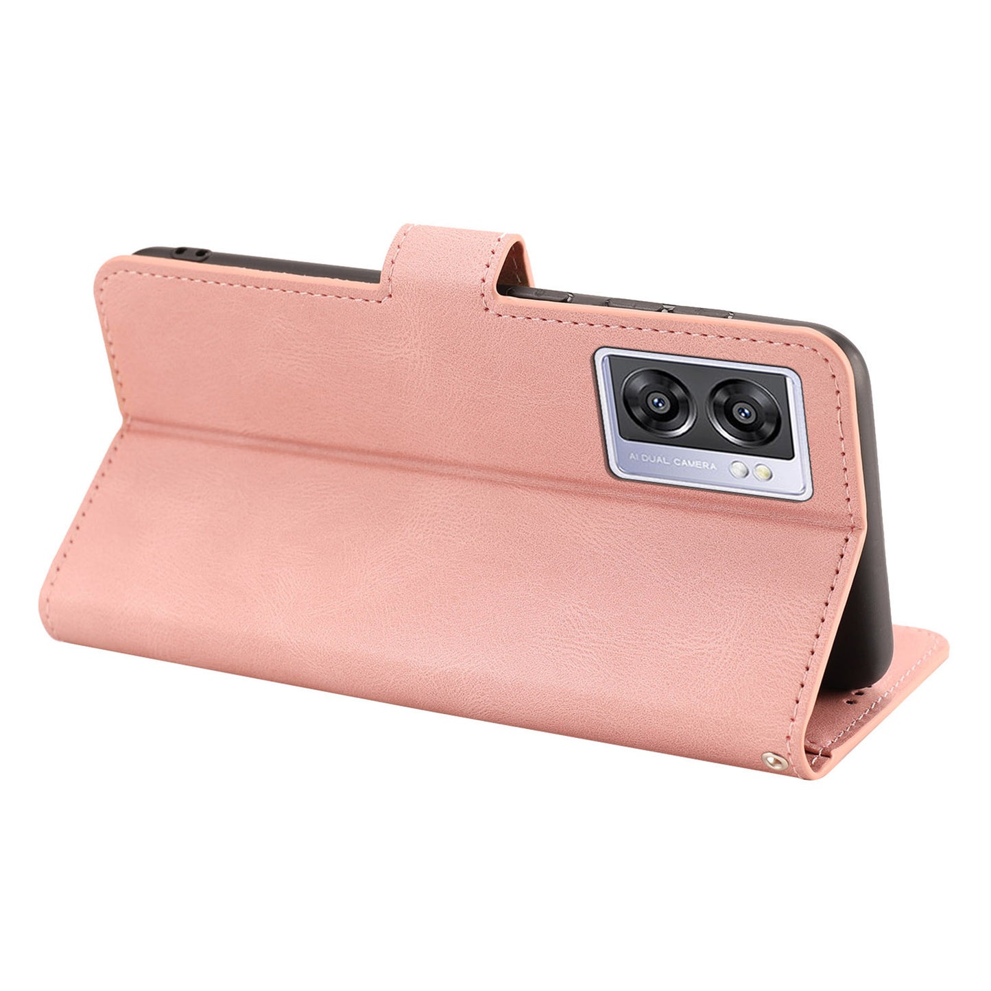 Leather Phone Case for Oppo A57 (2022) 5G / A77 5G / A97 5G / Realme Q5i / V23 5G / Narzo 50 5G / OnePlus Nord N300 5G , Wallet Stand Flip Cover