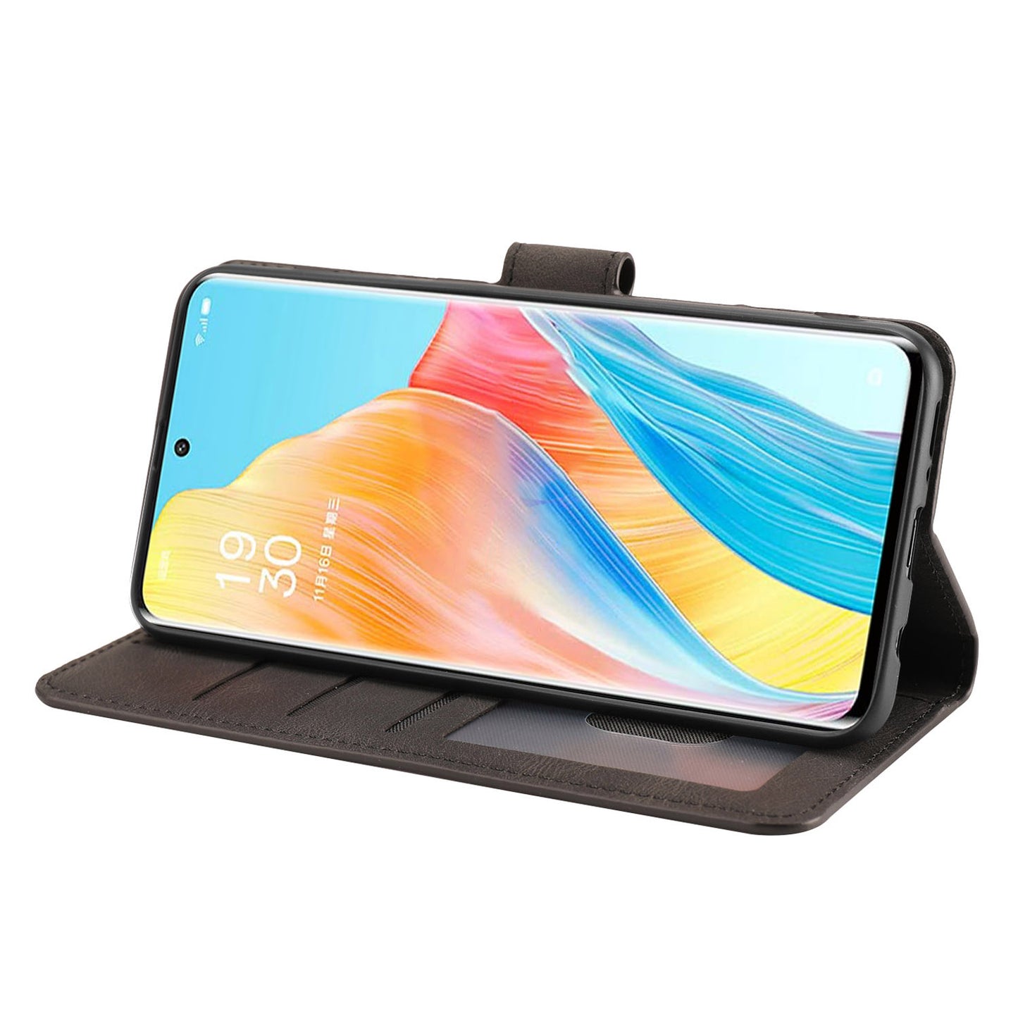 For Oppo A1 Pro 5G / Reno8 T 5G PU Leather Wallet Case Stand Flip Phone Cover with Strap