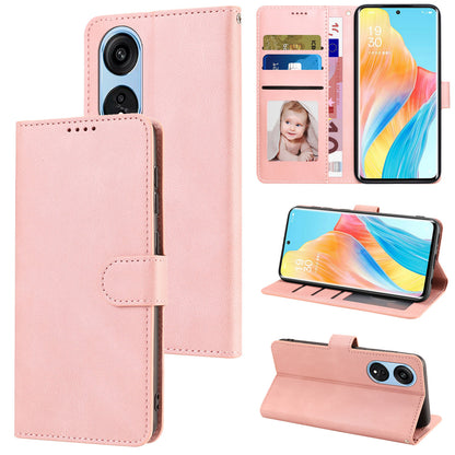 For Oppo A1 Pro 5G / Reno8 T 5G PU Leather Wallet Case Stand Flip Phone Cover with Strap