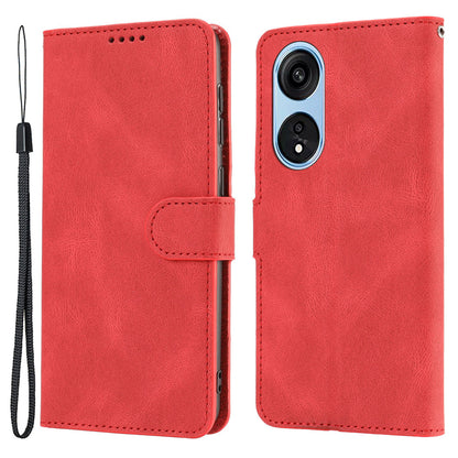 For Oppo A1 Pro 5G / Reno8 T 5G PU Leather Wallet Case Stand Flip Phone Cover with Strap