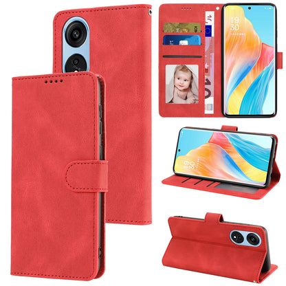 For Oppo A1 Pro 5G / Reno8 T 5G PU Leather Wallet Case Stand Flip Phone Cover with Strap