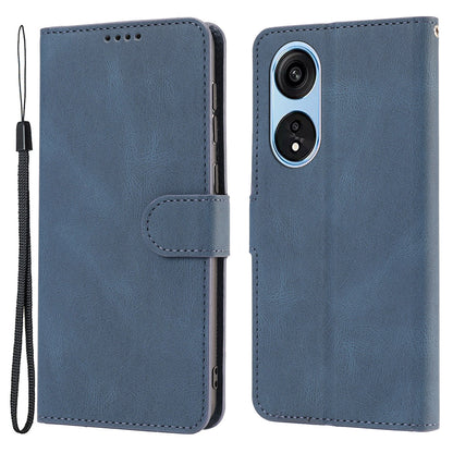 For Oppo A1 Pro 5G / Reno8 T 5G PU Leather Wallet Case Stand Flip Phone Cover with Strap