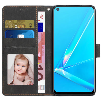 For Oppo A72 / A52 / A92 4G Wallet Phone Case PU Leather Stand Shockproof Flip Cover with Strap
