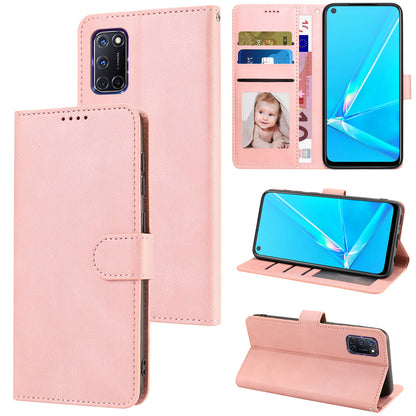 For Oppo A72 / A52 / A92 4G Wallet Phone Case PU Leather Stand Shockproof Flip Cover with Strap