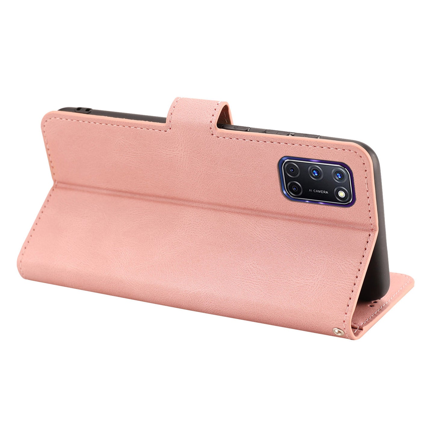 For Oppo A72 / A52 / A92 4G Wallet Phone Case PU Leather Stand Shockproof Flip Cover with Strap