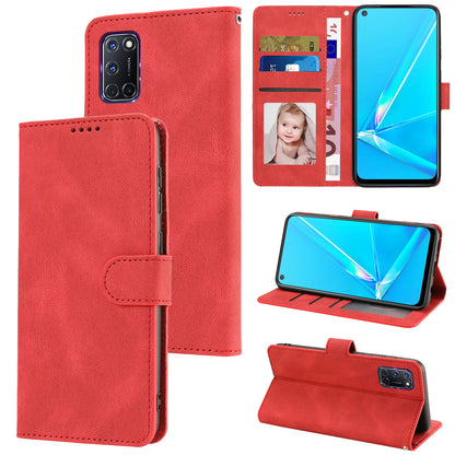 For Oppo A72 / A52 / A92 4G Wallet Phone Case PU Leather Stand Shockproof Flip Cover with Strap
