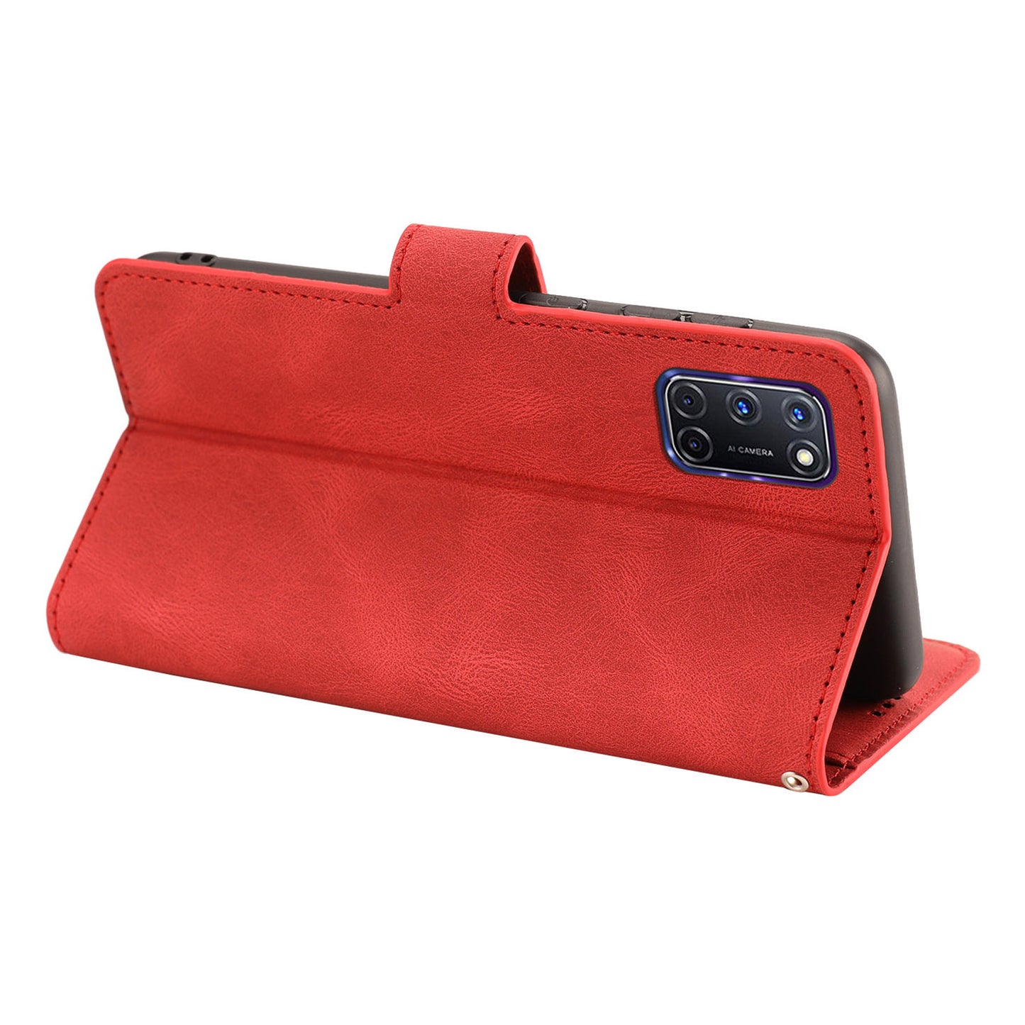 For Oppo A72 / A52 / A92 4G Wallet Phone Case PU Leather Stand Shockproof Flip Cover with Strap