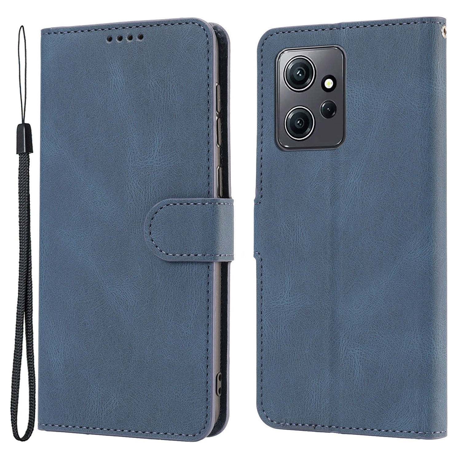 For Xiaomi Redmi Note 12 4G PU Leather Folio Flip Cover Magnetic Closure Wallet Stand Phone Case