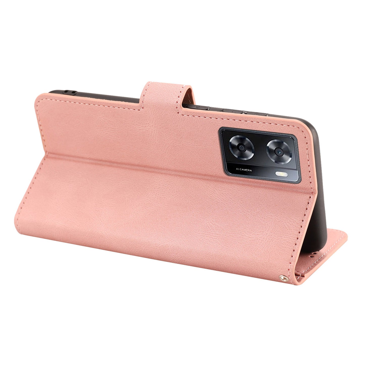 PU Leather Case for Oppo A57 4G / A77 4G / A57s 4G / A57e 4G / A77s 4G / OnePlus Nord N20 SE 4G , Wallet Stand Flip Phone Cover