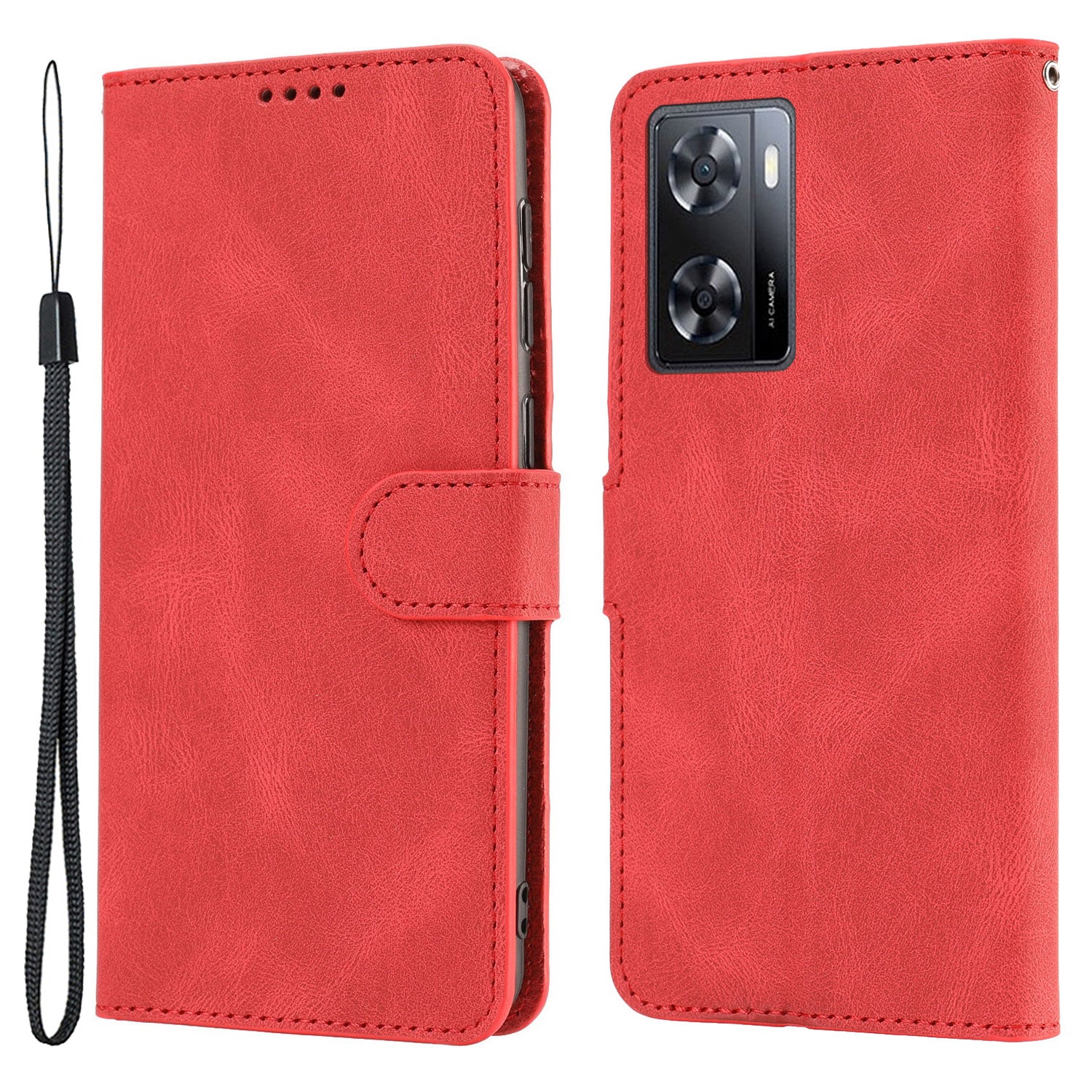 PU Leather Case for Oppo A57 4G / A77 4G / A57s 4G / A57e 4G / A77s 4G / OnePlus Nord N20 SE 4G , Wallet Stand Flip Phone Cover