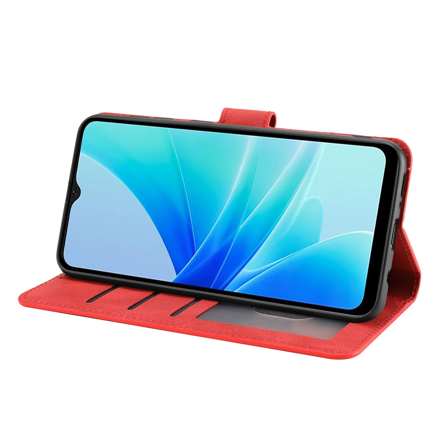 PU Leather Case for Oppo A57 4G / A77 4G / A57s 4G / A57e 4G / A77s 4G / OnePlus Nord N20 SE 4G , Wallet Stand Flip Phone Cover