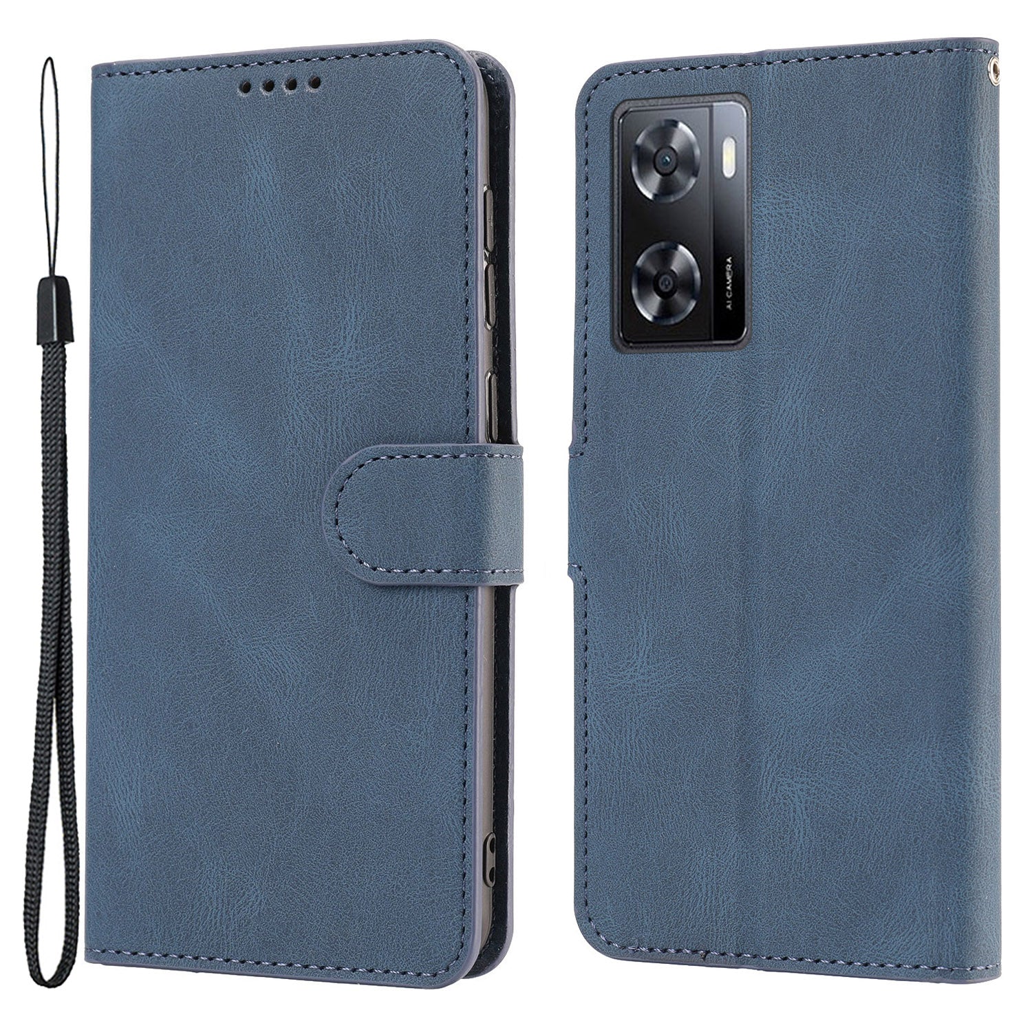 PU Leather Case for Oppo A57 4G / A77 4G / A57s 4G / A57e 4G / A77s 4G / OnePlus Nord N20 SE 4G , Wallet Stand Flip Phone Cover