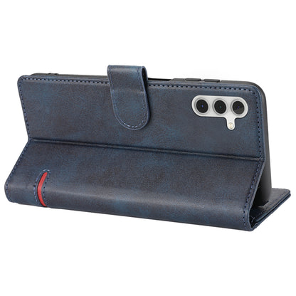 For Samsung Galaxy A24 4G Shockproof Phone Case Horizontal Line Leather Case Stand Wallet Cover