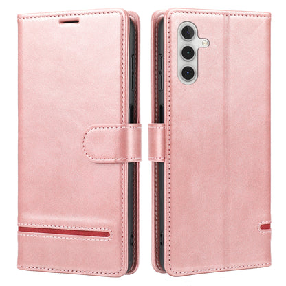 For Samsung Galaxy A24 4G Shockproof Phone Case Horizontal Line Leather Case Stand Wallet Cover