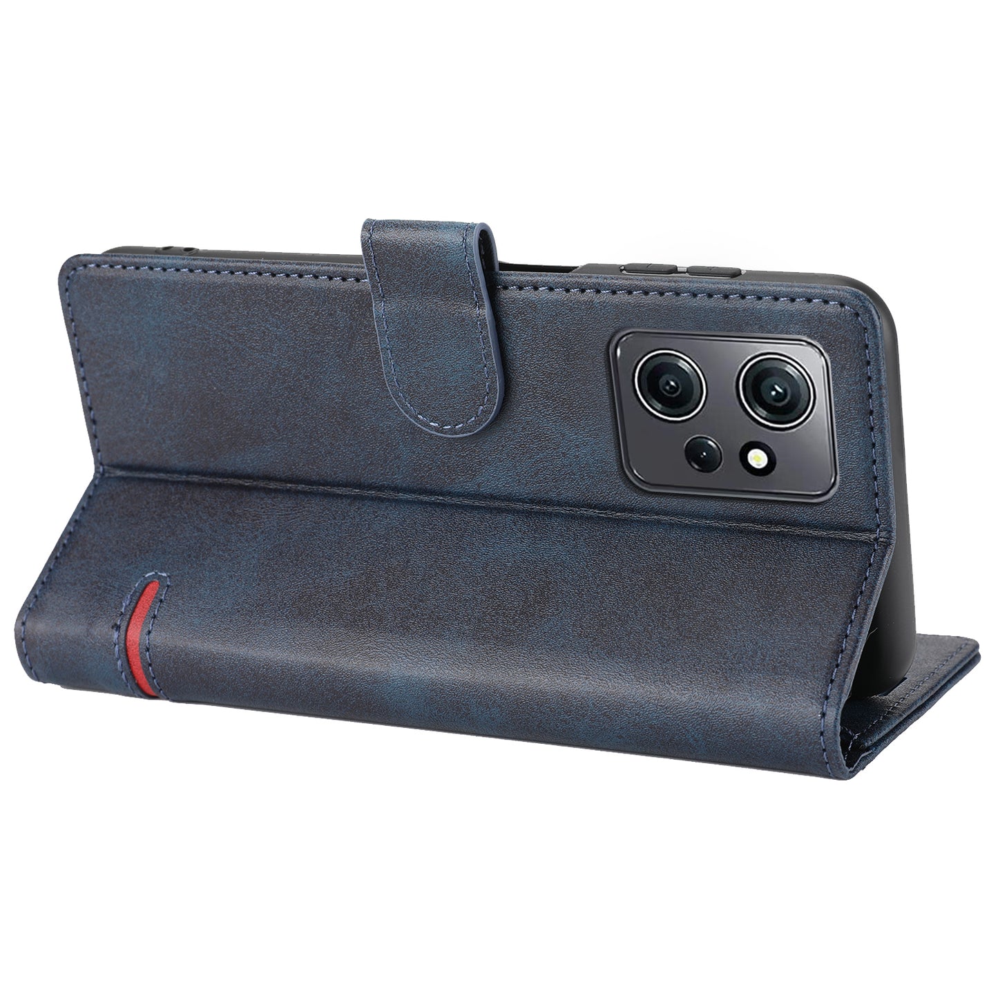 For Xiaomi Redmi Note 12 4G Wallet Phone Case Horizontal Line Leather Flip Cover with Stand