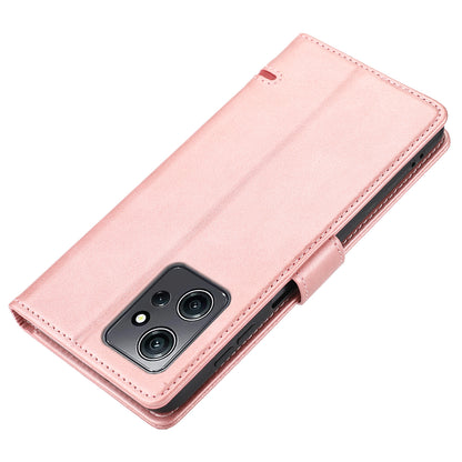 For Xiaomi Redmi Note 12 4G Wallet Phone Case Horizontal Line Leather Flip Cover with Stand