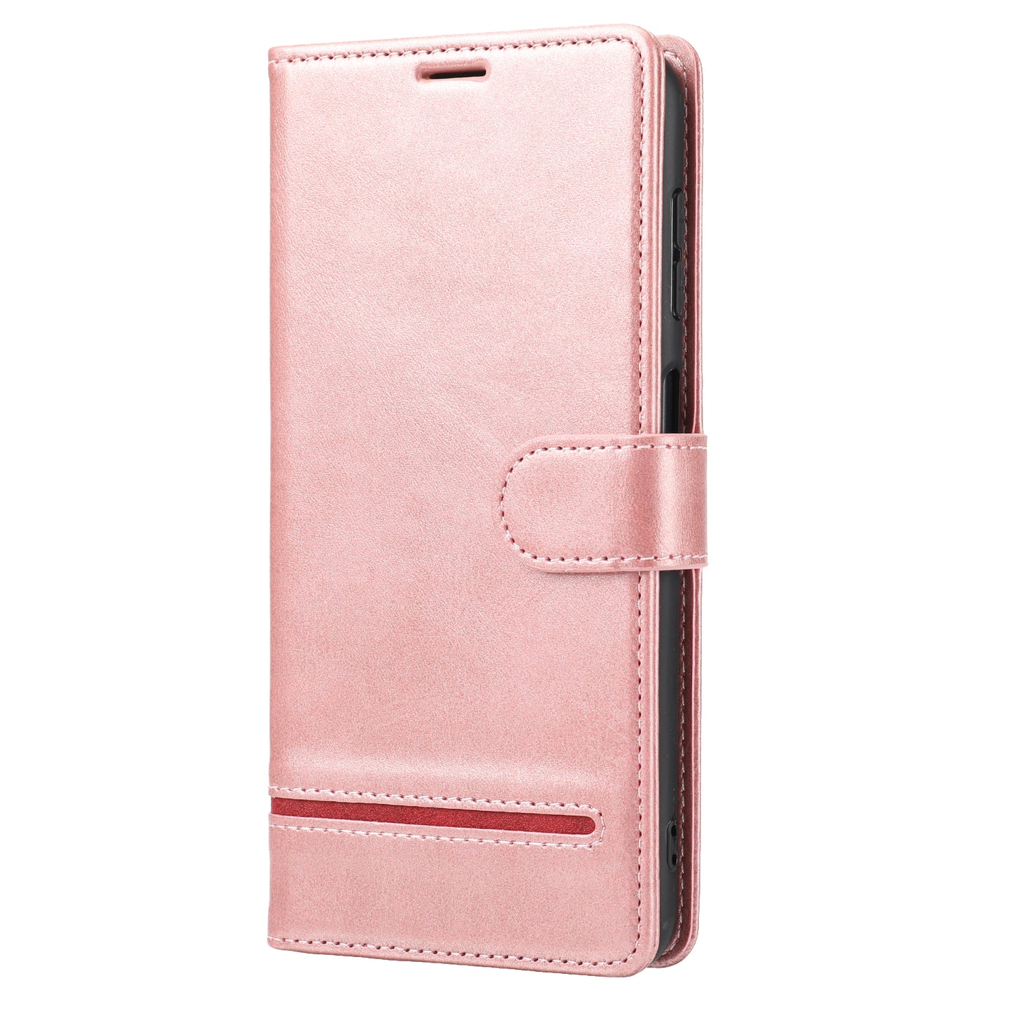 For Xiaomi Redmi Note 12 4G Wallet Phone Case Horizontal Line Leather Flip Cover with Stand