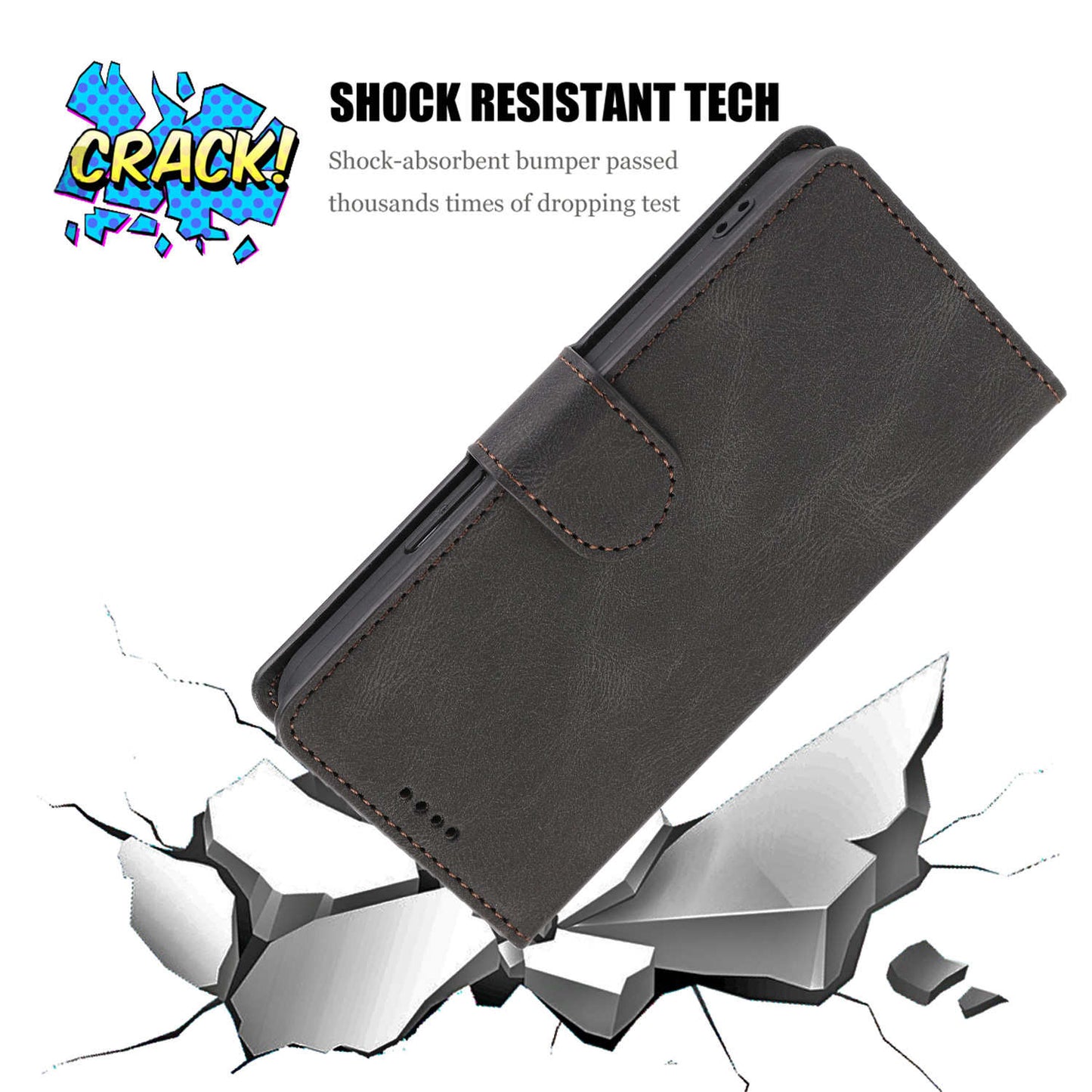 Stand Wallet Case for Samsung Galaxy M13 5G Drop Resistant PU Leather Phone Cover with Strap