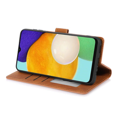 Stand Wallet Case for Samsung Galaxy M13 5G Drop Resistant PU Leather Phone Cover with Strap