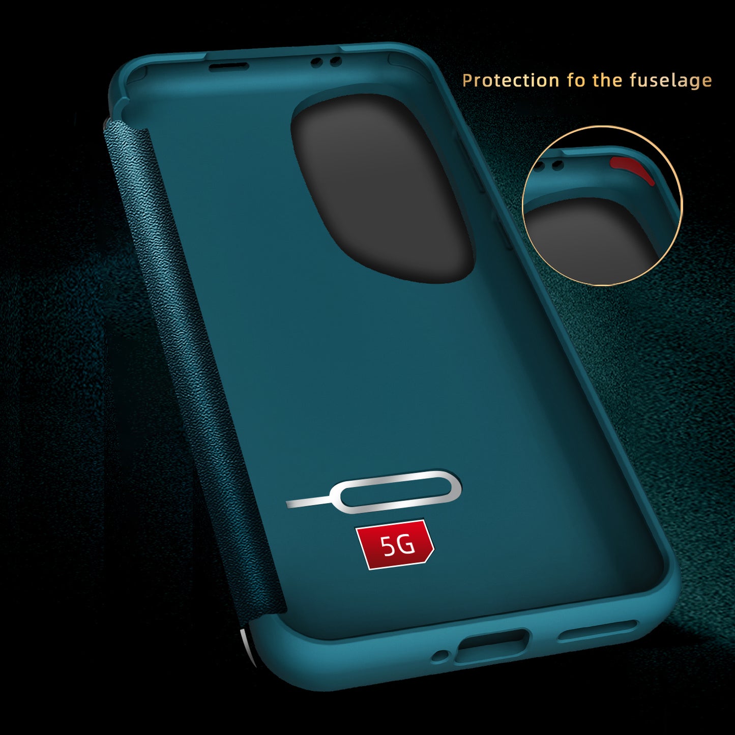 For Huawei P60 Art Phone Case View Window Design Flip Cover Anti-fall PU Leather TPU Acrylic Phone Shell