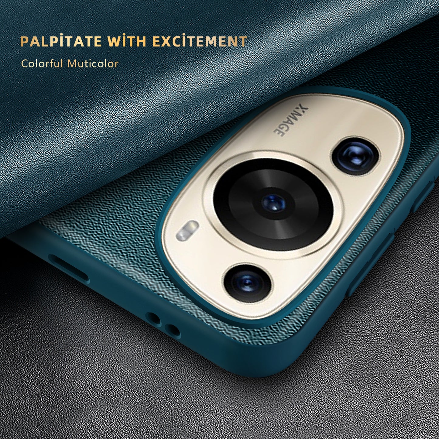 For Huawei P60 Art Phone Case View Window Design Flip Cover Anti-fall PU Leather TPU Acrylic Phone Shell