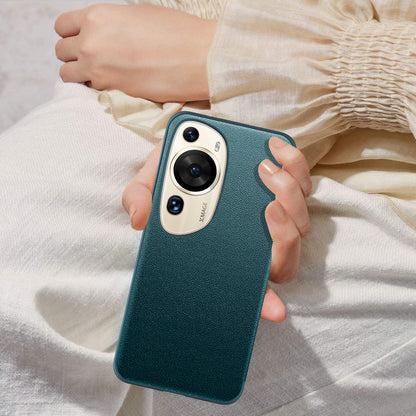 For Huawei P60 Art Phone Case View Window Design Flip Cover Anti-fall PU Leather TPU Acrylic Phone Shell