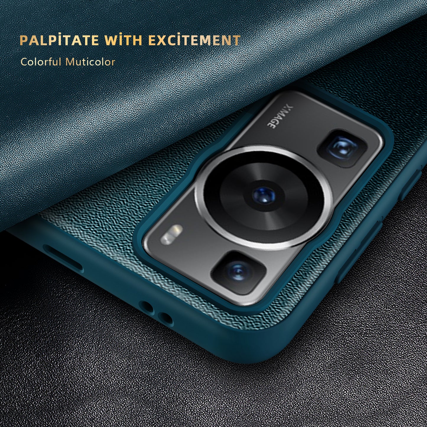 For Huawei P60 Anti-Drop Case View Window PU Leather Flip Cover TPU Acrylic Phone Case