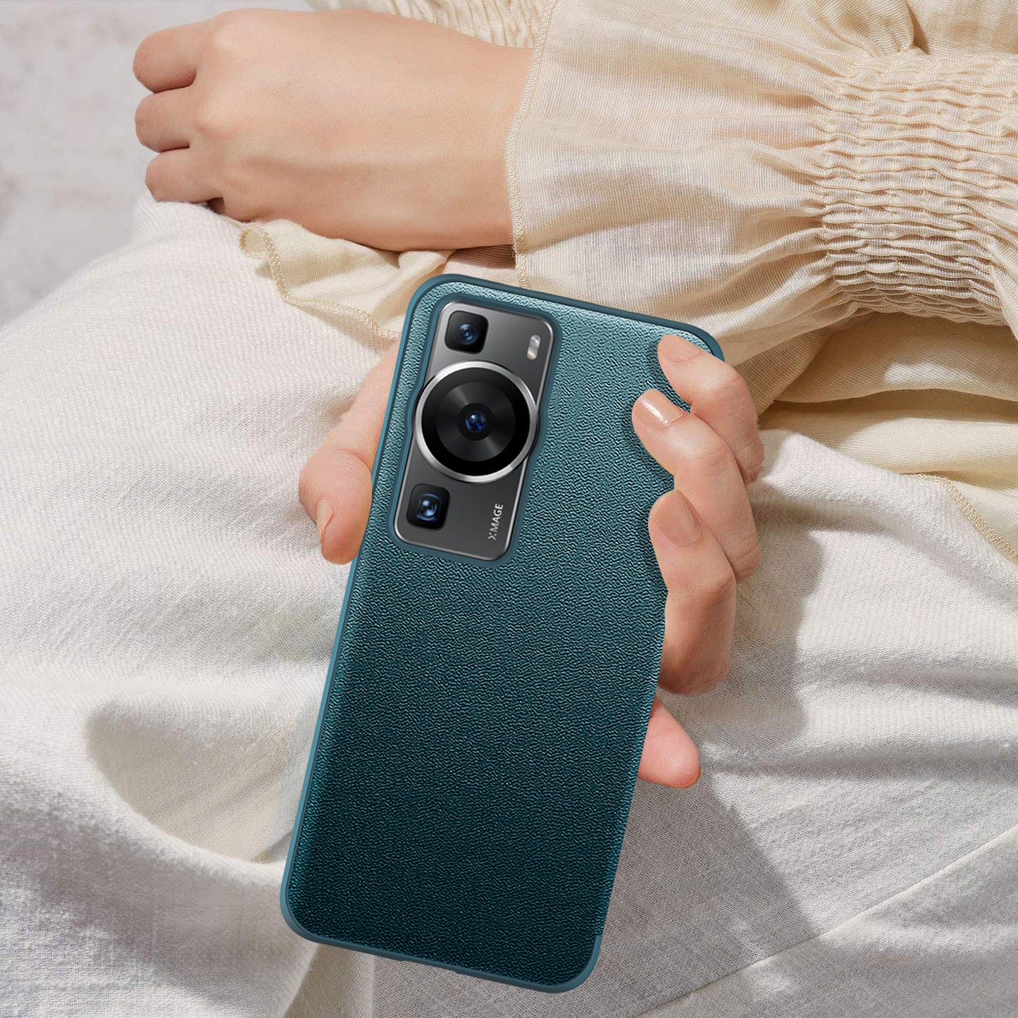 For Huawei P60 Anti-Drop Case View Window PU Leather Flip Cover TPU Acrylic Phone Case