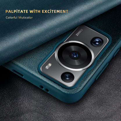 Anti-Fall Phone Case for Huawei P60 Pro View Window Flip Cover PU Leather TPU Acrylic Phone Protector