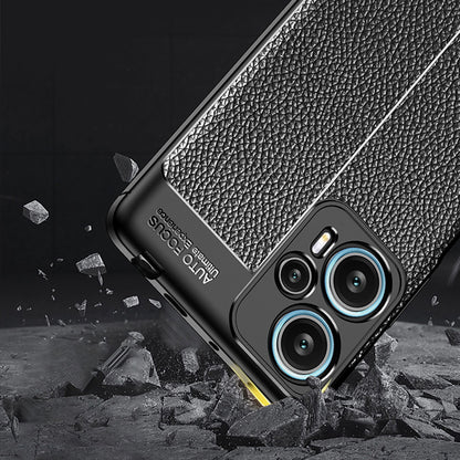 For Xiaomi Redmi Note 12 Turbo / Poco F5 5G Flexible TPU Phone Cover Litchi Texture Protective Phone Case