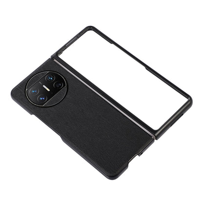 For Huawei Mate X3 5G Wood Texture Phone Case Anti-drop Leather Coated PC Phone Cover