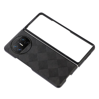 For Huawei Mate X3 5G Grid Texture Phone Case Leather Coated PC Cell Phone Cover