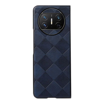 For Huawei Mate X3 5G Grid Texture Phone Case Leather Coated PC Cell Phone Cover