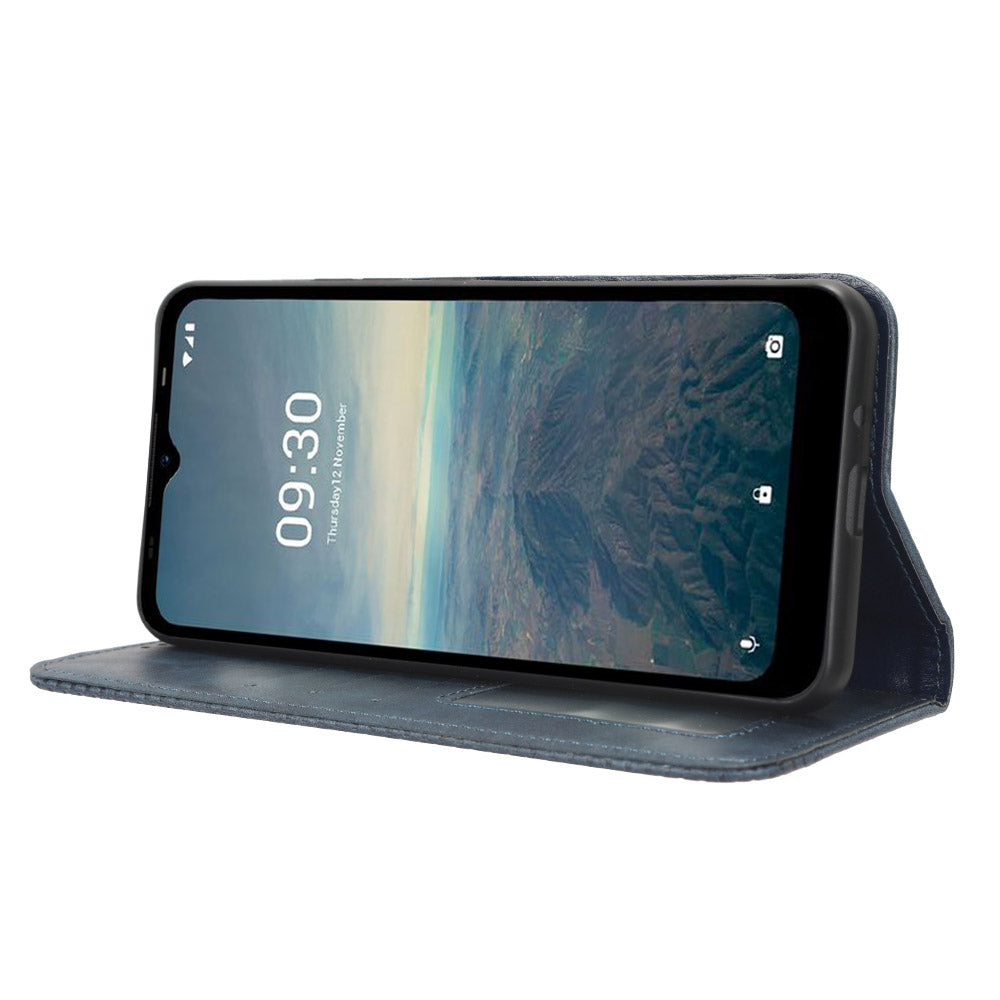 For Vodafone Smart T23 Retro Phone Cover Magnetic PU Leather Stand Cell Phone Wallet Case