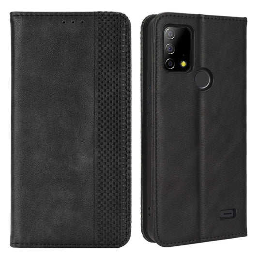 For Vodafone Smart T23 Retro Phone Cover Magnetic PU Leather Stand Cell Phone Wallet Case