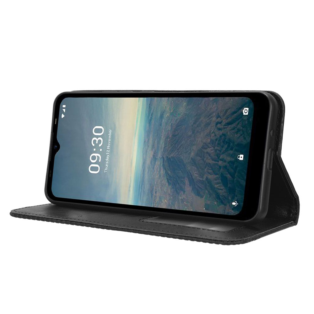 For Vodafone Smart T23 Retro Phone Cover Magnetic PU Leather Stand Cell Phone Wallet Case