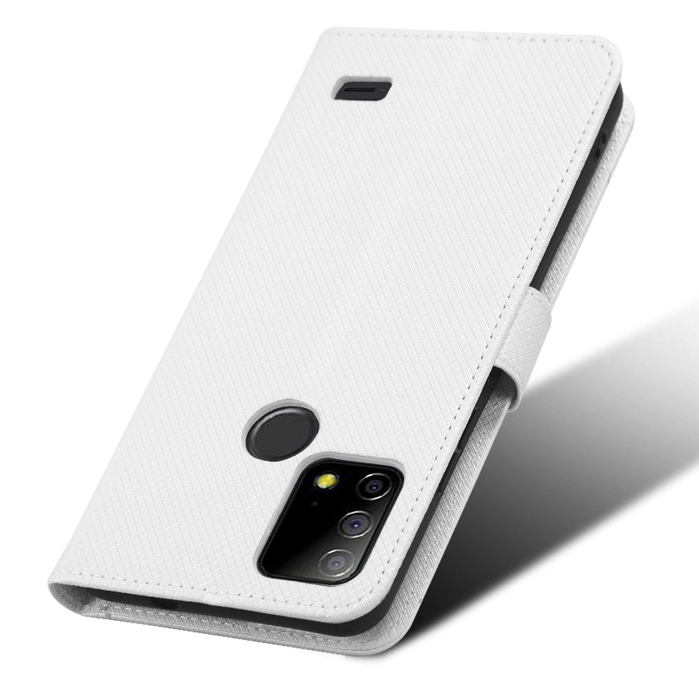 Protective Case for Vodafone Smart T23 PU Leather Flip Cover Diamond Texture Anti-Scratch Wallet Phone Case