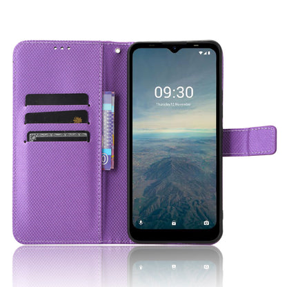 Protective Case for Vodafone Smart T23 PU Leather Flip Cover Diamond Texture Anti-Scratch Wallet Phone Case